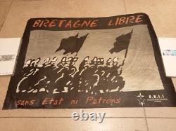 Rare affiche ancienne de Le Quernec Bretagne Libre Sans Etat ni Patrons