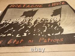 Rare affiche ancienne de Le Quernec Bretagne Libre Sans Etat ni Patrons