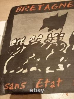 Rare affiche ancienne de Le Quernec Bretagne Libre Sans Etat ni Patrons