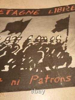 Rare affiche ancienne de Le Quernec Bretagne Libre Sans Etat ni Patrons