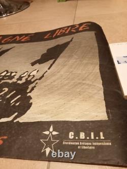 Rare affiche ancienne de Le Quernec Bretagne Libre Sans Etat ni Patrons