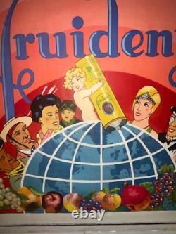 Rare affiche ancienne dentifrice Fruident Suisse par Tramonti