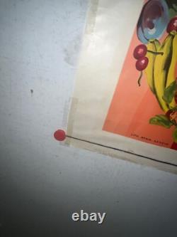 Rare affiche ancienne dentifrice Fruident Suisse par Tramonti