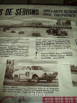 Rare affiche dauphine 12heures de Sebring