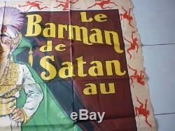 Rare ancienne affiche cirque magie Ryss le barman de Satan signée Henri Florit