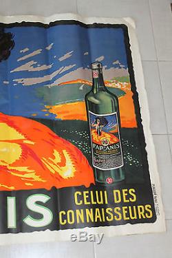 Rare ancienne affiche publicitaire Fap Anis signée Delval 150x120 (no absinthe)