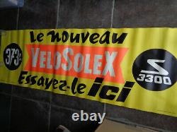 Rare ancienne affiche publicitaire velosolex cyclomoteur vintage deux roue fluo