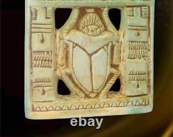 Rare ancienne amulette de protection des yeux et du scarabée d'Horus mytholog