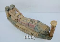 Rare antique égyptien rituels mortuaires après la mort bateau BC