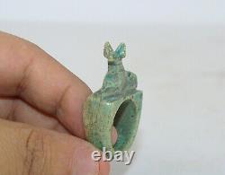 Rare bague anubis ancienne égyptienne pour protection dans la mythologie égyp