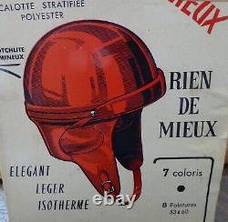 Rare carton publicitaire casque moto ANGENIEUX