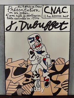 Rare et ancienne affiche Jean Dubuffet Cnac Paris
