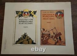 Rare lithographie Exposition Internationale ARTS DECORATIFS 1925 Ville de PARIS