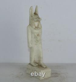 Rare statue antique égyptienne antique d'Anubis dieu de la momification et