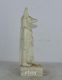 Rare statue antique égyptienne antique d'Anubis dieu de la momification et