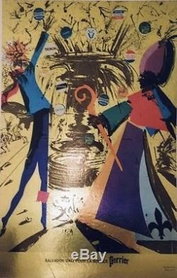 SALVADOR DALI POUR LA SOURCE PERRIER Affiche originale cartonnée 1969 36x54cm