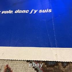SAVIGNAC AFFICHE HÉLIOGRAVURE Originale AIR FRANCE J'Y VOLE J'Y SUIS BE Rare