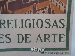 SEMANA SANTA 1930 Tarragona Espagne AFFICHE ANCIENNE Original Vintage poster
