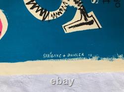 Savignac Affiche signée main 1957 Grande Foire des arts décoratifs Ulm signed