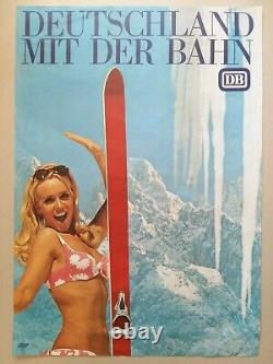 Ski sports d'hiver Lot de 13 affiches anciennes/original winter skiing posters