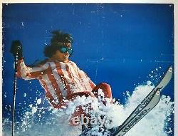Skis Rossignol France 1975's Affiche ancienne/original skiing poster