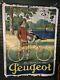 Superbe Affiche Ancienne Peugeot Rare Dans Son Jus D'origine 160 X 120