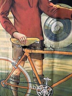 Superbe Affiche Ancienne PEUGEOT RARE Dans Son Jus D'origine 160 X 120