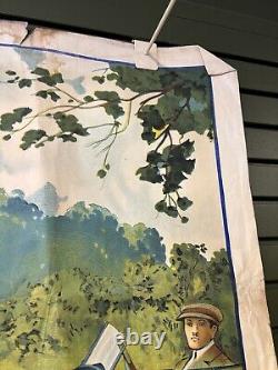 Superbe Affiche Ancienne PEUGEOT RARE Dans Son Jus D'origine 160 X 120