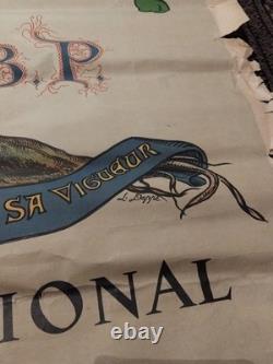 Superbe Affiche Authentique Emprunt National 1920 Abîmée 80cmx1,20 M