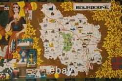 Superbe rare affiche ORIGINALE ALAIN CORNIC Région La Bourgogne 1979