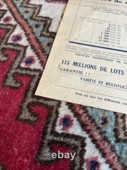 Sweepstake Affichette Loterie Nationale Originale 1936 Introuvable