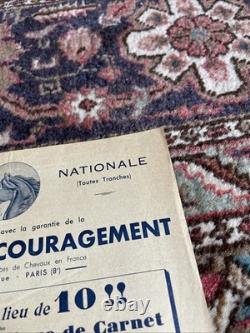 Sweepstake Affichette Loterie Nationale Originale 1936 Introuvable