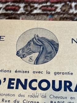 Sweepstake Affichette Loterie Nationale Originale 1936 Introuvable