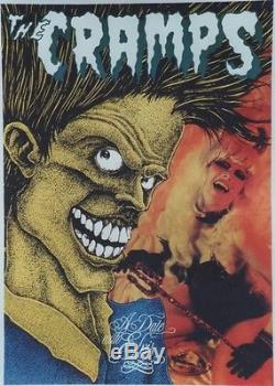 THE CRAMPS / A DATE WITH ELVIS Affiche originale entoilée 1986 64x89cm