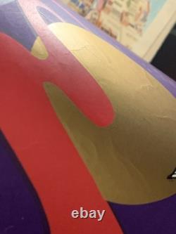 Tableau ancien affiche publicitaire Libra vintage The Glass Motorcycle 76X51