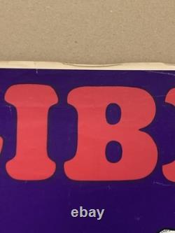 Tableau ancien affiche publicitaire Libra vintage The Glass Motorcycle 76X51