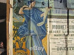Théâtre antique D'ORANGE chorégie des 3-4 aout 1912 affiche signé Dellepiane