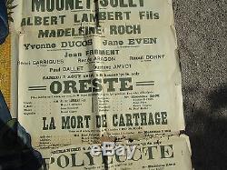 Théâtre antique D'ORANGE chorégie des 3-4 aout 1912 affiche signé Dellepiane
