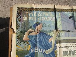 Théâtre antique D'ORANGE chorégie des 3-4 aout 1912 affiche signé Dellepiane