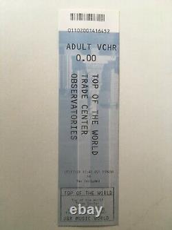 Ticket World Trade Center 2001