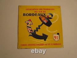 Tole Pub Vin Bordeaux Ancre Deco