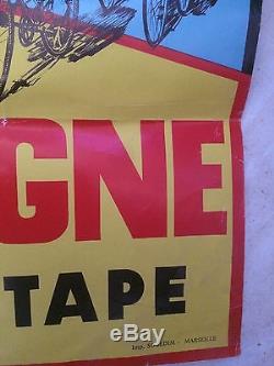 Tour de france aubagne rare affiche originale 1969 vélo cyclisme gimondi merkx