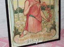 Très belle affiche Art nouveau Parfumerie Sidenet époque 1900