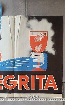 Très rare Affiche originale RHUM NEGRITA 96 x 53 cm, années 40/50, très bon état