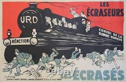 URD/ LES ECRASEURS LES ECRASES Affiche originale entoilée Litho DUKERCY 1932