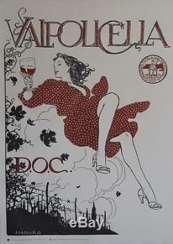 VALPOLICELLA D. O. C. Affiche originale italienne entoilée Milo MANARA 2006