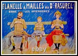 VAVASSEUR Flanelle du Dr Rasurel, affiche ancienne originale pub 1900