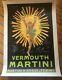 Vermouth Martini Affiche Originale Entoilée Typo Vers 1960 73x103cm
