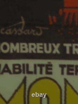 Vends affiche publicitaire ancienne train originale