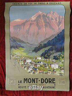 Vintage Poster Alo Le Mont-Dore Auvergne Chemin de Fer de Paris à Orléans